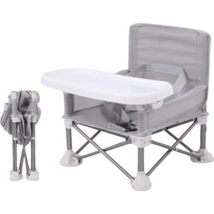 Dr.Infant® campingstoel kind- inklapbare kinderstoel-tuinstoel kind- opvouwbare babystoel- stoelverhoger- strandstoel kind-draagbare kinderstoel- Incl. tas en 2 bevestigingsriemen- kleur: zwart/wit