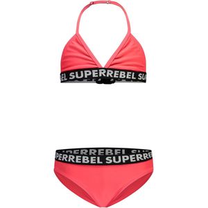 SuperRebel - Isla-triangle-bikini - Psycho red - Maat 176