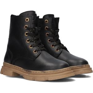 Apples & Pears B0011854 Veterboots - Laarzen Met Veters - Meisjes - Zwart - Maat 29