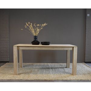 Meubelplaats Eettafel Viggo Uitschuifbaar Naturel Eikenhout 160x210 cm - Naturel