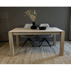 Meubelplaats Eettafel Viggo Uitschuifbaar Naturel Eikenhout 160x210 cm - Naturel