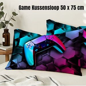 Allernieuwste.nl® GAME CONSOLE Kussensloop Bed - Voor Gamers Spelletjes Fanaten - Zachte Kopkussen Kussenslopen Spelcomputer Bedrukt - Jongens Meisjes Slaapkamer - 50 x 75 cm %%