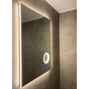 BADKAMERSPIEGEL MET LED VERLICHTING EN MAKE UP SPIEGEL 60 MET SPIEGELVERWARMING