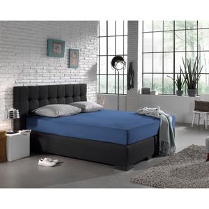 Dreamhouse Jersey Stretch Hoeslaken - 100% Katoen - 80/90/100x220 - Blauw