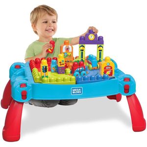 Speeltafel peuter 1jaar - Speeltafel baby - Activiteiten tafel - Speeltafel voor kinderen - Bouw en Leer Speeltafel - 30 bouwstenen