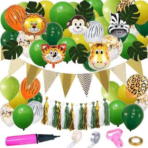 Partypakket® XXL Jungle Verjaardag Versiering - Dieren - Safari ballonnen - All-in-one Feestpakket - Decoratie - Ballonnen - Feestpakket - Verjaardag - Feest versiering