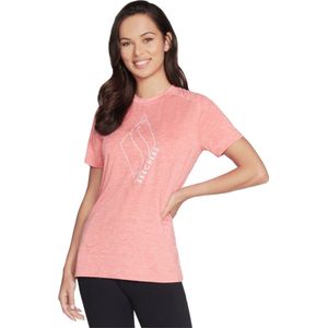 Skechers Diamond Blissful Tee W1TS327-CRL, Vrouwen, Roze, T-shirt, maat: S