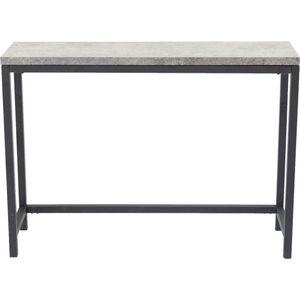 Rise sidetable 30x110 cm beton decor, zwart.