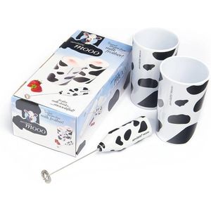 Aerolatte - Melkopschuimer - Koe - Giftset - met 2 bekers
