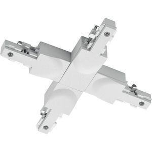 Spanningsrail Doorverbinder - Torna Dual - X Kruis Connector - 2 Fase - Mat Wit