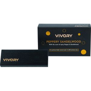 Vivory Luxe Autoparfum - Peppery Sandalwood, met de geur van kruidig, zacht Sandalwood