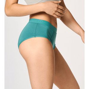 Moodies menstruatie ondergoed (meiden) - Bamboe Hipster - moderate kruisje - groen - maat XXS (140/146) - period underwear