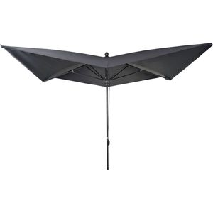 Cosmo Casa Luxe Parasol - Marktparasol - Tuinparasol - Polyester/Aluminium - 10kg - Antraciet - 3x3m (Ø4.24m) - Zonder Standaard