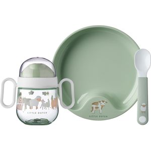 Mepal Mio babyservies set – 3-delig – Kraamcadeau – Kinderservies – Little Farm