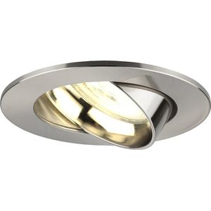 Ledvion LED Inbouwspots Rio, RVS, 5W, 2700K, Ø85 mm, Dimbaar, Rond, 2 Jaar Garantie, Eenvoudige Installatie, Plafondspots, Inbouwspot Frame