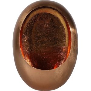 Non-branded Theelichthouder Eggy 17,5 X 44 Cm Staal Roestbruin