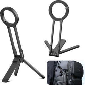 Ulanzi MA30 Mini Magnetisch Smartphone Statief – MagSafe Mount – Opvouwbaar – Draagbaar Tafel Statief – met Karabijnhaak – Zwart