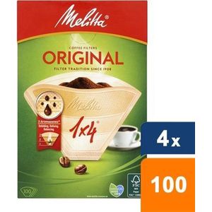 Melitta - Koffiefilters Original 1x4 Bruin - 4x 100 stuks