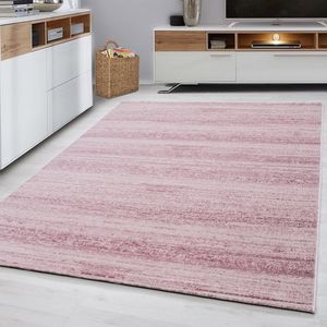 Plus Vloerkleed Effen - Laagpolig Tapijt Woonkamer - Roze- 160x230 CM