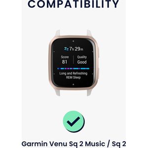 kwmobile bandje geschikt voor Garmin Venu Sq 2 Music / Sq 2 - Armband voor fitnesstracker in grijs - Horlogeband
