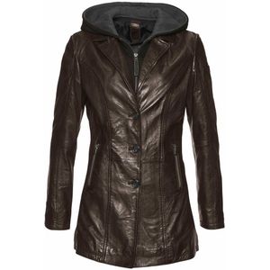 Gipsy | Leren long blazer | Dames | Donker bruin | Maat 40