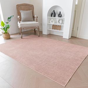 Zachte chenille tapijten voor slaapkamer laagpolig tapijt wasbaar tapijten voor slaapkamer, roze / 60 x 120 cm