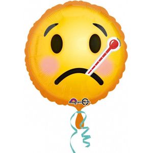 AMSCAN - Zieke emoticon ballon - Decoratie > Decoratie beeldjes