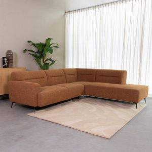 LABEL51 Bolzano Hoekbank - Oranje - Stof - Rechts - -