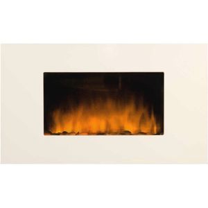 Wandhaard Electrische Haard met Realistisch Vlam Effect en LED Verlichting – Dimbare Kachel met Afstandsbediening en 2000W Verwarming