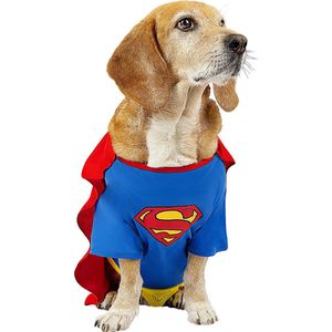 FUNIDELIA Superman kostuumen voor hond - Honden Kostuum - Maat: L - Blauw