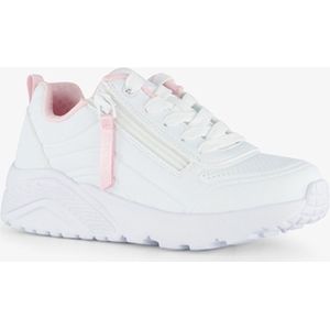 Skechers meisjes sneakers wit met ritsje - Maat 29 - Extra comfort - Memory Foam