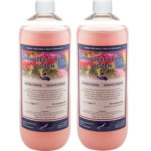 Handzeep Creme Rozen 1 liter - set van 2 stuks