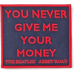 The Beatles - Your Never Give Me Your Money Patch - Zwart/Rood