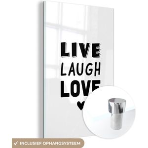 Leuke quote - Live Laugh Love wit 80x120 cm