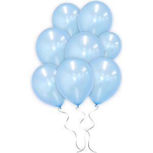 LUQ - Luxe Baby Blauwe Helium Ballonnen - 50 stuks - Verjaardag Versiering - Decoratie - Feest Baby Blauw