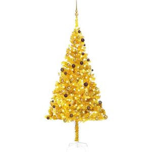 The Living Store Kunstkerstboom - Glanzend Goud - 240 cm - PET