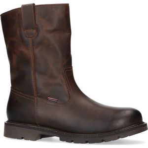 Manfield - Heren - Bruine leren boots - Maat 40