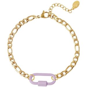 Armband Yehwang - Goud Paars - Statement armband - Stainless steel