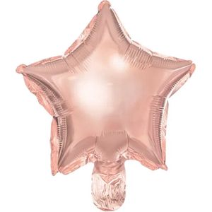 Partydeco - Folieballon Sterren Rose Gold 25 cm (25 stuks)