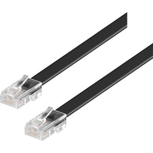 RJ45 - RJ45 8-aderige ISDN telefoonkabel / zwart - 10 meter