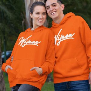 Oranje EK WK Koningsdag Hoodie Wijnen (MAAT M - UNISEKS FIT) | Oranje kleding / truien | WK Feestkleding