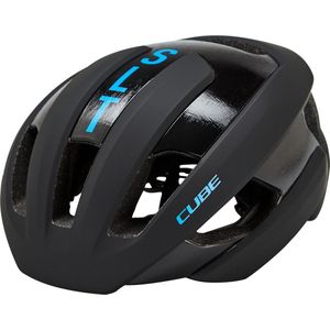 CUBE Fietshelm Heron - Racefietshelm - MIPS - 9 Ventilatiegaten - Verstelbaar - EPS triple in-mould - Zwart/Blauw - 52-57 cm - M