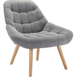 Vente-unique Fauteuil van grijze stof LUOSTO L 87 cm x H 83 cm x D 79 cm