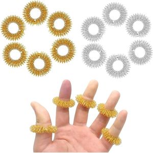 12 stuks massageringen voor vingers acupressuurringen skills ring stressvermindering set van 12 stuks