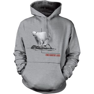 Hoodie End Habitat Loss Polar Bear Hoodie S