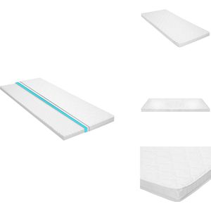 vidaXL Dekmatras - Dekmatrassen - Matras - Matrassen - Topmatras ei-profiel 6 cm koudschuim 100x200 cm