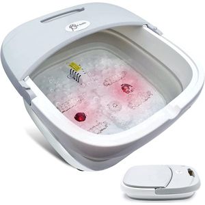 Opvouwbaar Voetenbad met Massagefunctie, 500W, Elektrische Voetspa met Verwarming en Bubbels