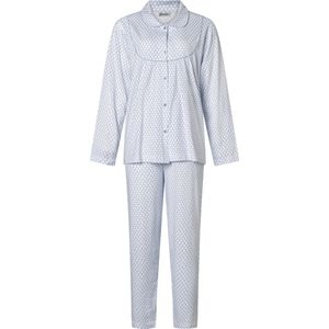 Dames pyjama klassiek kraag 124188 blue S