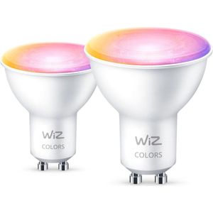 WiZ Spot Slimme LED Verlichting - Gekleurd en Wit Licht - GU10 - 50W - WiFi - 2 stuks