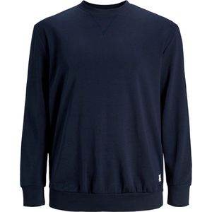 JACK & JONES sweatshirt katoen - O-hals - donkerblauw -  Maat: 4XL